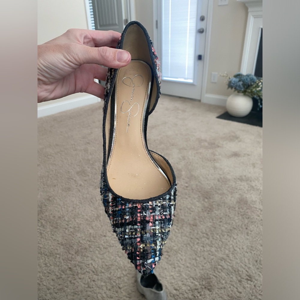 Jessica Simpson multi color heels, size 8.5